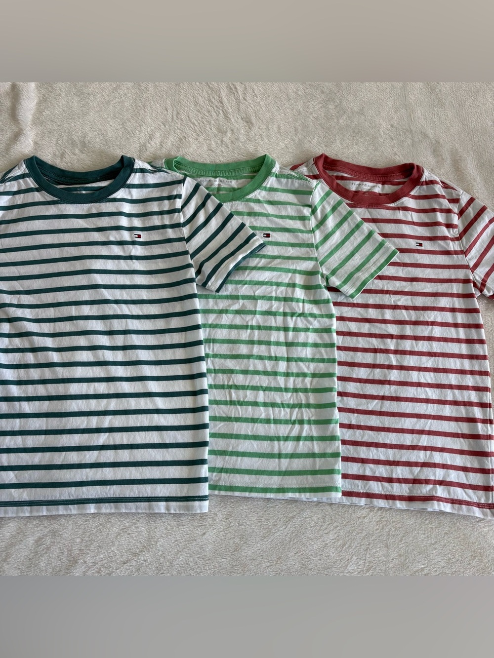 Tommy Hilfiger Kids' Striped Crewneck Tee - bundle of 3!